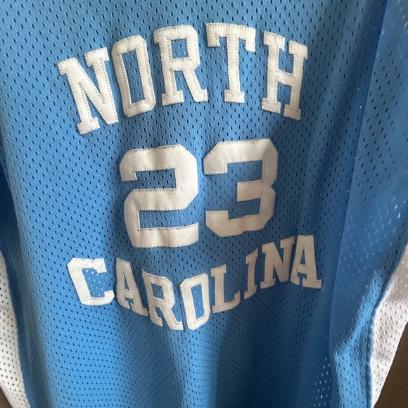 VTG MADE IN USA 80' s  NIKE N.CAROLINA TAR HEELS JORDAN AUTHENTIC JERSEY SIZE 48 - Picture 14 of 16